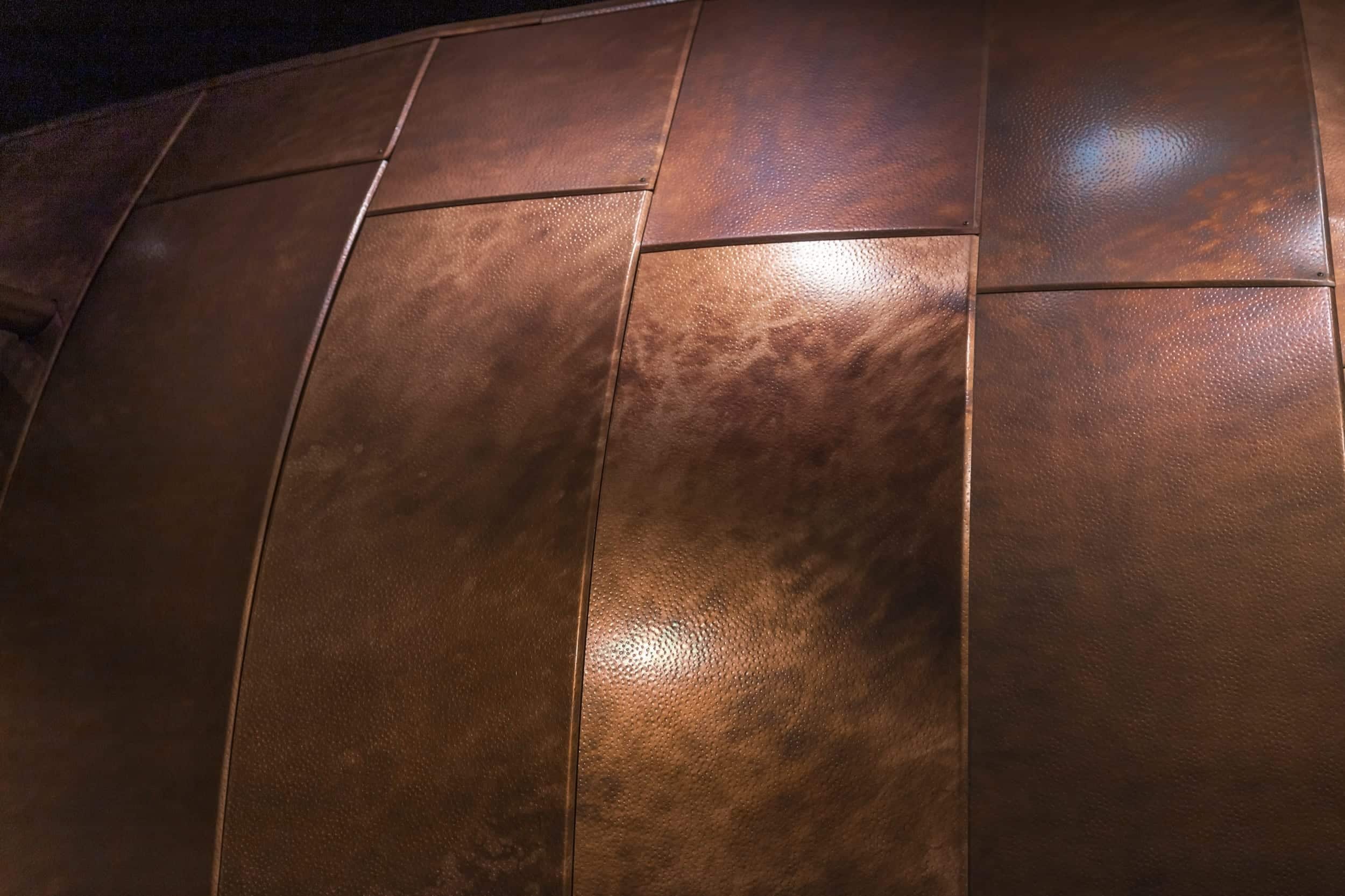 Starbucks Reserve New York Roastery featuring Zahner copper with custom patina.