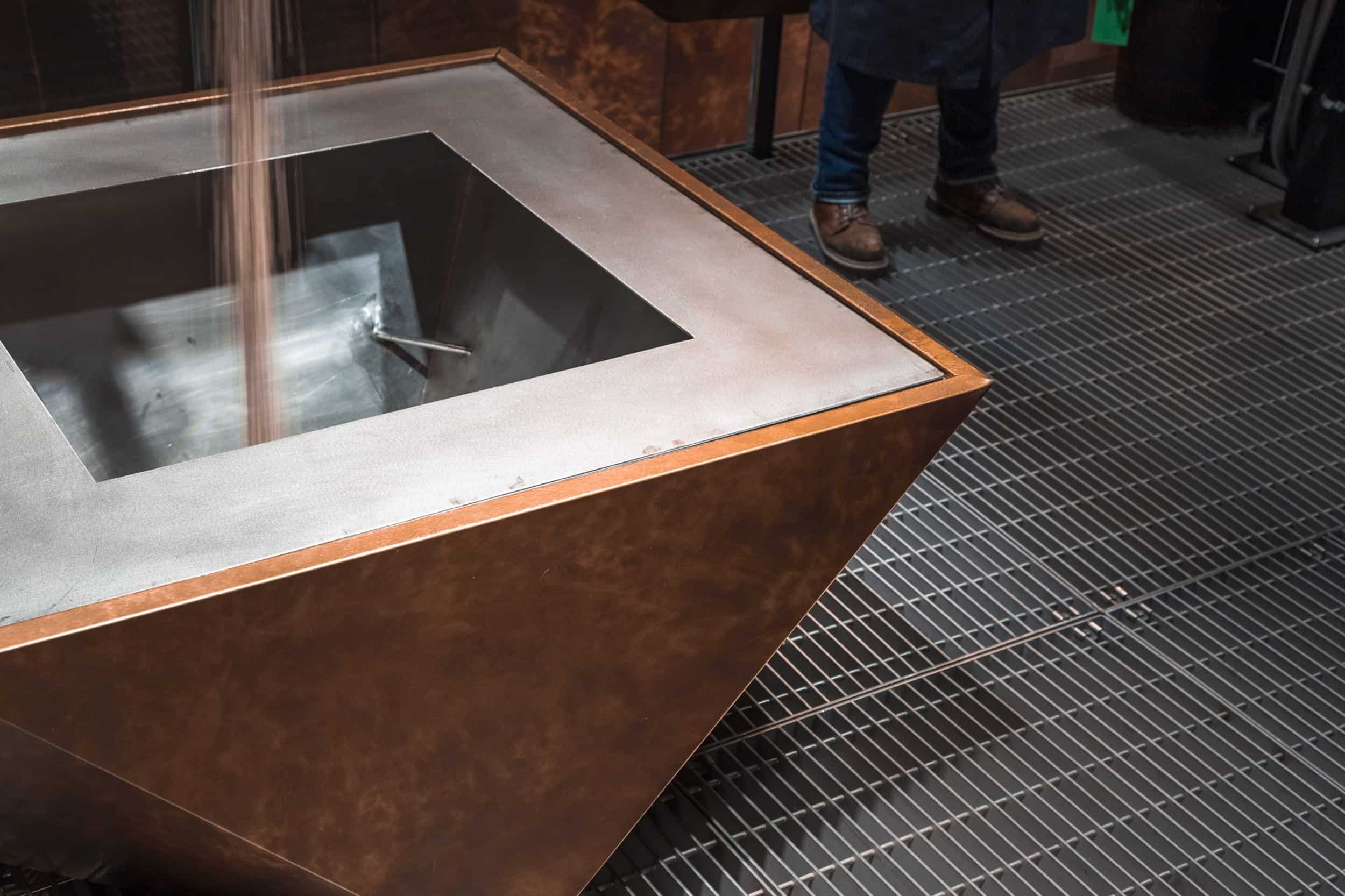 Starbucks Reserve New York Roastery featuring Zahner copper with custom patina.