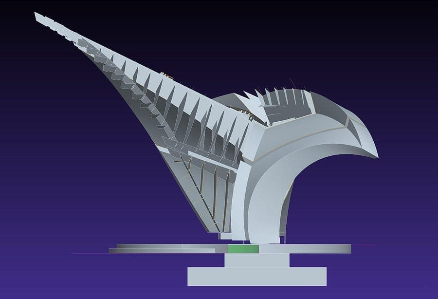 Digital model for the Town Park Pavilion and Bandshell by John Medwedeff