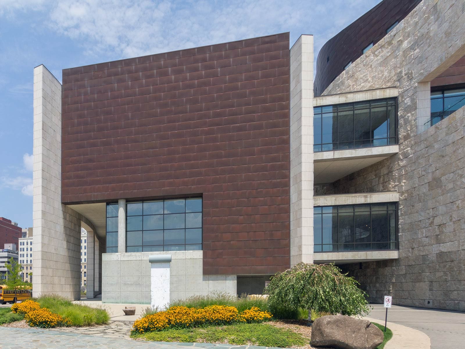 Southern view of the National Underground Railroad Freedom Center.