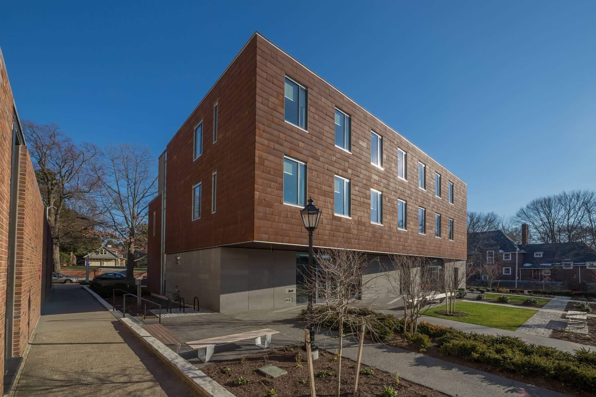 Brown University Applied Math Building, clad in Zahner Solanum Weathering Steel.