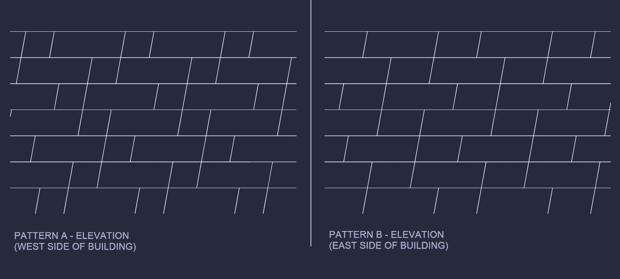 Two patterns for the custom shingle system.