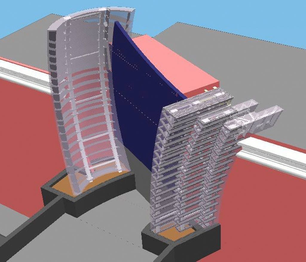 Treasure Island in CAD, showing the square pipe understructure.