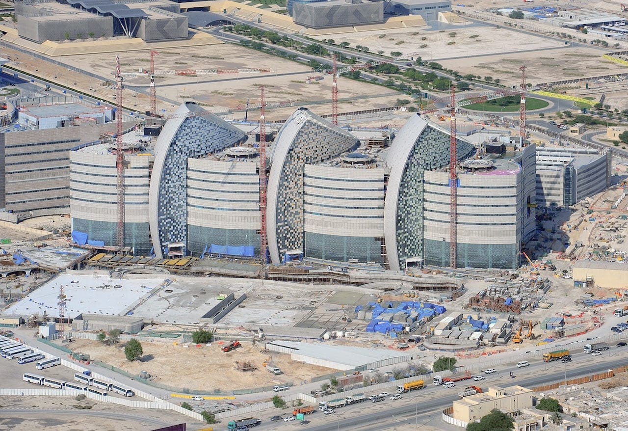 Aerial photograph of Sidra, substantially completed.