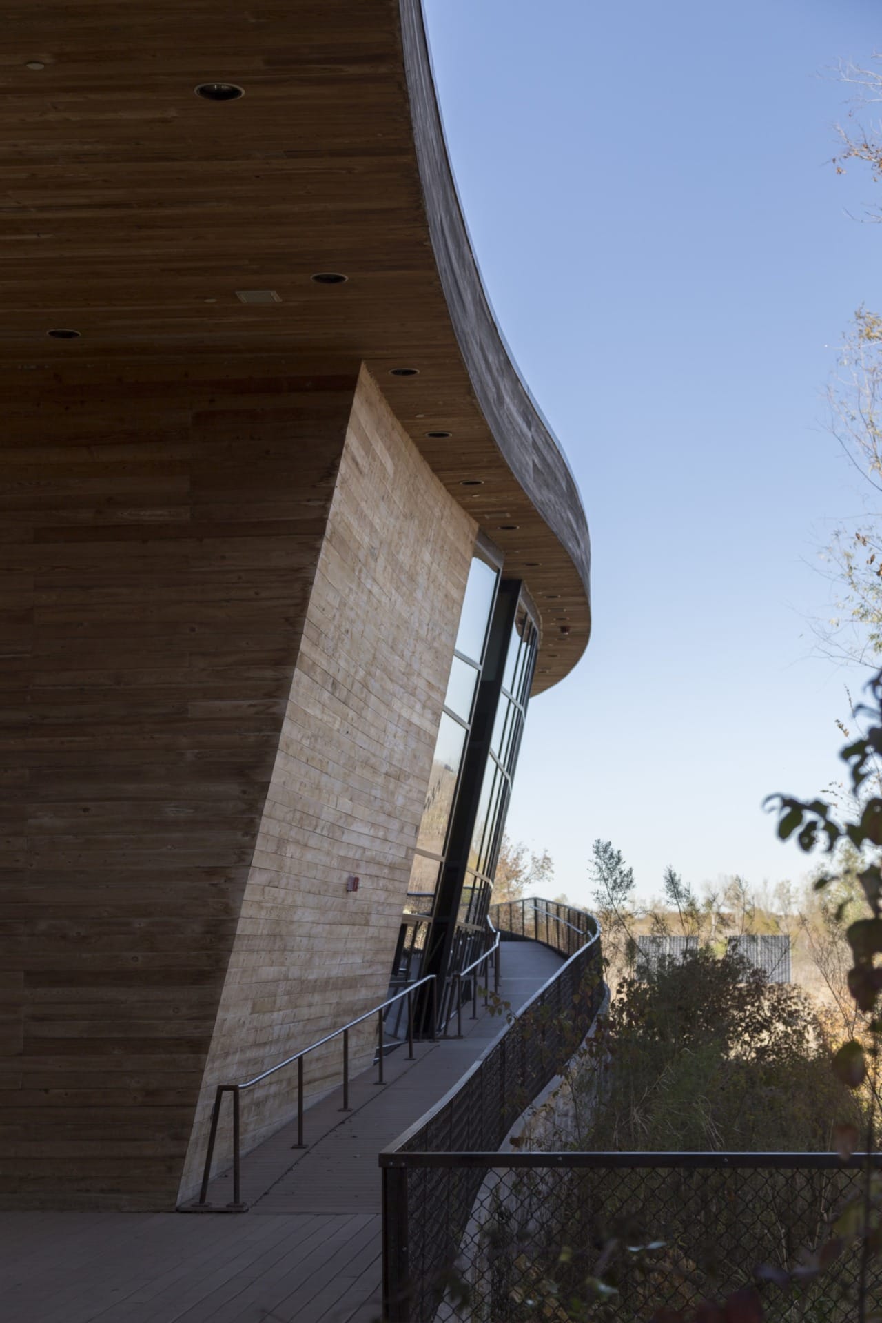 Detail of the Trinity River Audubon Center in Dallas, Texas