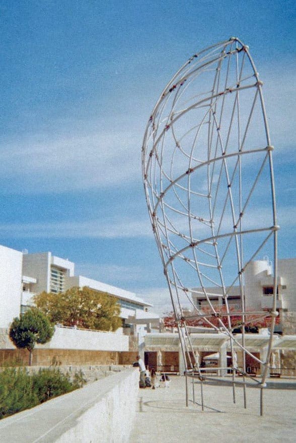 That Profile by Martin Puryear. Stainless steel and bronze sculpture.