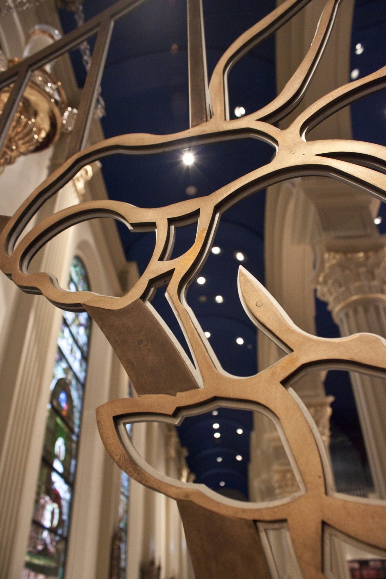 Detail of the Angel Gate at The Cathedral of the Immaculate Conception. 