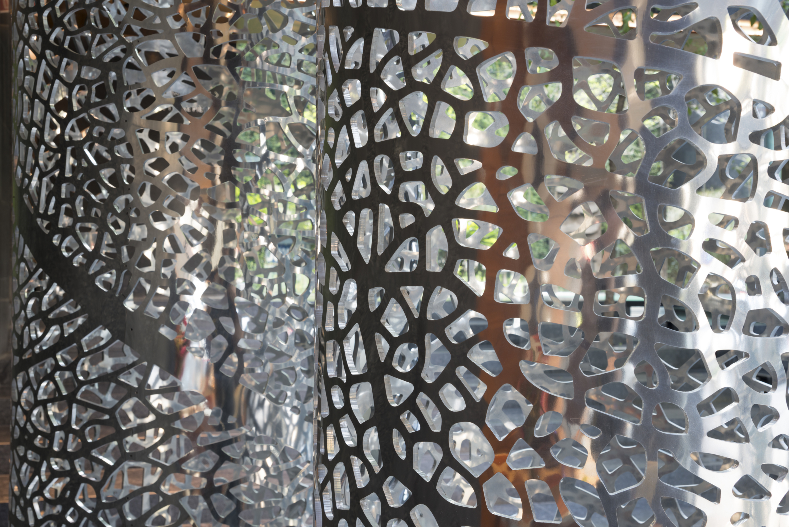 Detail of the aluminum forms at the Artesia residential complex.