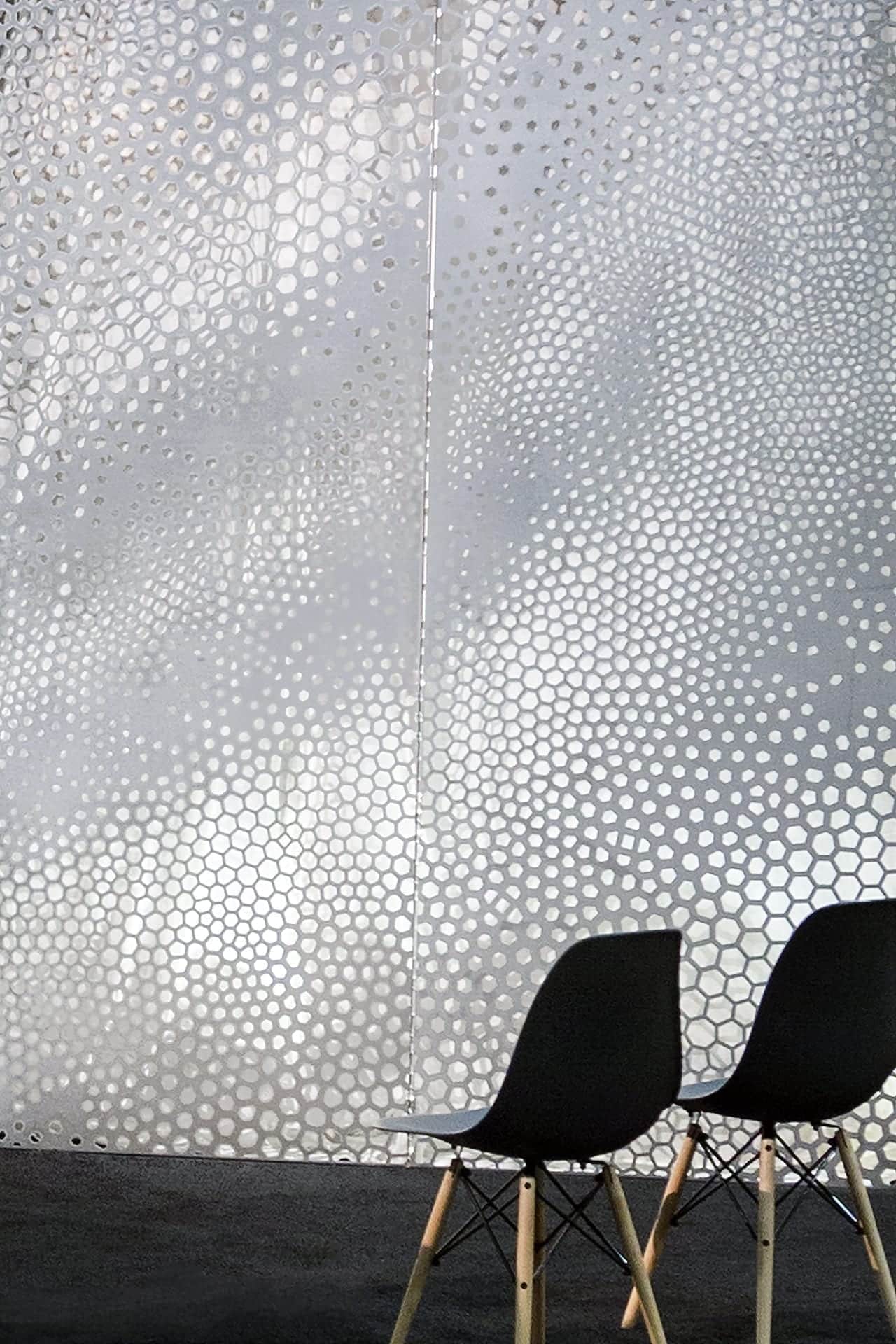 Interior custom perforated metal.